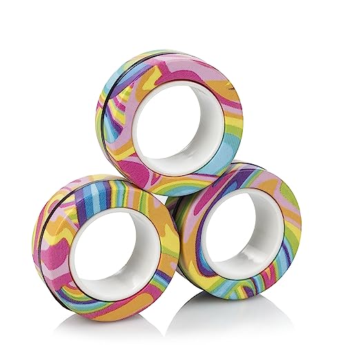 DAM. Magnetic Fidget Ringe Magnetische Ringe Spielzeug Anti-Stress Angst Konzentration Farbe: Regenbogen von DAM