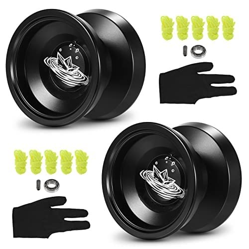 Packung mit 2 Alu-Jojo-Kugeln, Yoyo-Geschenk, Kugellager-Seile und Handschuhe Packung mit 2 Alu-Jojo-Kugeln, Yoyo-Geschenk, Kugellager-Seile und Handschuhe von DAMET