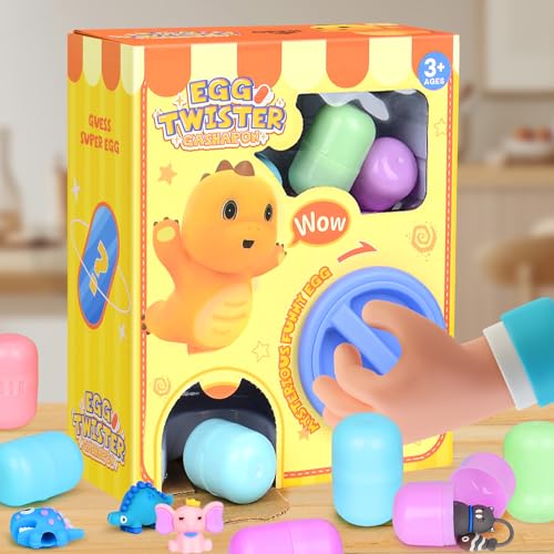 Egg Claw Machine, Mini Vending Machine Kids Toys, Claw Machine Dragon Egg Twist Toy, Vending Machine for Capsules, Interactive Creative Surprise Eggs with Toys Inside, Christmas Easter Egg Gift von DAMIGHT