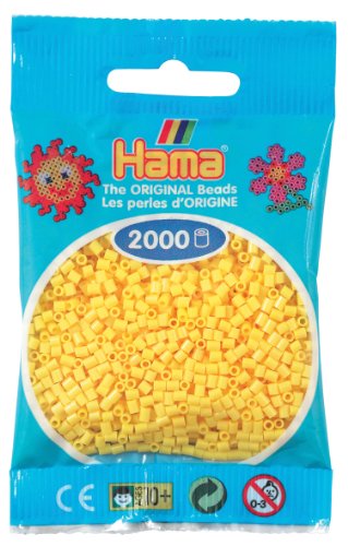Hama Perlen 501-03 - Mini-Perlen, 2000 Stück gelb von Hama