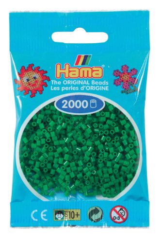 Hama Perlen 501-10 - Mini-Perlen, 2000 Stück grün von Hama