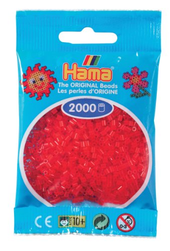 Hama Perlen, Mini-Größe 2.5mm Rot transparent Hama Perlen, Mini-Größe 2.5mm Rot transparent von Hama