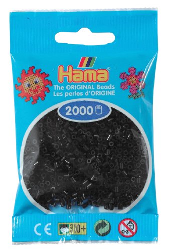 Hama Perlen 501-18 - Mini-Perlen, 2000 Stück schwarz Hama Perlen 501-18 - Mini-Perlen, 2000 Stück schwarz von DAN Import