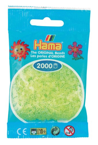 Hama Perlen 501-34 - Mini-Perlen 2000 Stück neon-gelb von Hama