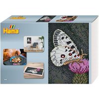 Hama 3605 - Hama Art Geschenkbox Schmetterling mit ca. 10000 Midi-Bügelperlen, Stiftplatten und Zubehör von DAN