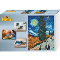 Hama 3607 - Hama Art Geschenkbox Van Gogh mit ca. 10000 Midi-Bügelperlen, Stiftplatten und Zubehör von DAN