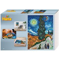 Hama 3607 - Hama Art Geschenkbox Van Gogh mit ca. 10000 Midi-Bügelperlen, Stiftplatten und Zubehör von DAN