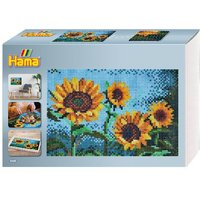 Hama 3608 - Hama Art Geschenkbox Van Gogh-Sonnenblumen mit ca. 10000 Midi-Bügelperlen, Stiftplatten und Zubehör von DAN