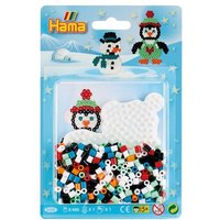 Hama 4109 - Schneemann, Pinguin, Bügelperlen midi, 450 Stück von DAN