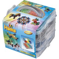 Hama 6701 - Sortierbox mit ca. 6000 Midi-Bügelperlen, 3 Stiftplatten und Zubehör von Dan Import