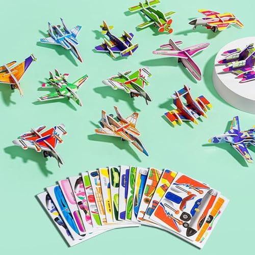 25Pcs Educational 3D Cartoon Puzzle, 3D Puzzle Game for Kids Toys, 2024 New 3D Puzzles for Kids Toys, DIY 3D Cartoon Animal Learning Educationl Toys Puzzles,Art Crafts Gifts for Boys Girls (Aircraft) von DANC