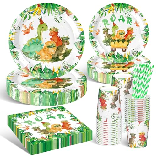 DANXIAN Dino Geburtstag Deko,Dino Partygeschirr Set, Dino Pappteller Kindergeburtstag, Happy Birthday Deko Partyzubehör Pappteller für Geburtstagsdeko Junge Mädchen Partys 20 Gäste DANXIAN Dino Geburtstag Deko,Dino Partygeschirr Set, Dino Pappteller Kindergeburtstag, Happy Birthday Deko Partyzubehör Pappteller für Geburtstagsdeko Junge Mädchen Partys 20 Gäste von DANXIAN