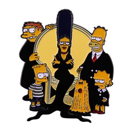 DAOWIN Homer Jay Simpson Metall Abzeichen Lustige Cartoon Figure Pins Für Fans Bart Simpson Cosplay Tasche Brosche (A) von DAOWIN