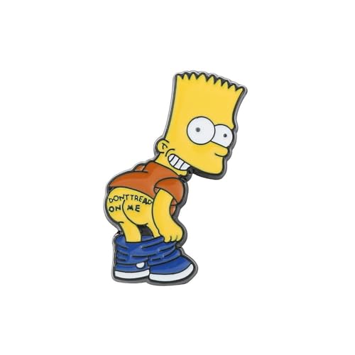 DAOWIN Homer Jay Simpson Metall Abzeichen Lustige Cartoon Figure Pins Für Fans Bart Simpson Cosplay Tasche Brosche (D) von DAOWIN