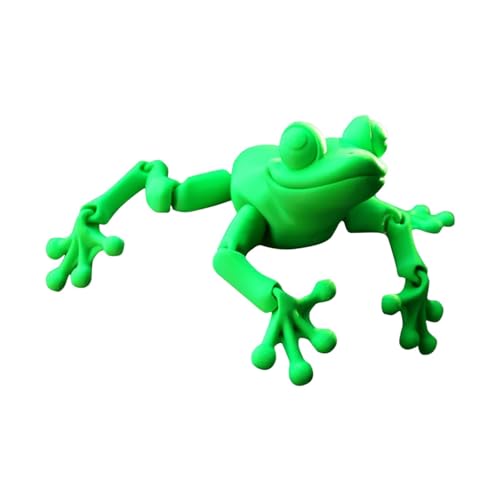 DASHIELL 3D-Gedruckter Frosch, 3D-gedruckte Tiere - Gelenkspielzeug mit beweglichen Gelenken | Drehbares Froschspielzeug, Schreibtischspielzeug für Kinder, Zappelfrosch 3D-gedruckt, verbessert das von DASHIELL