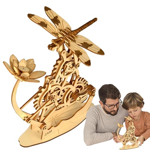 DASHIELL 3D-Holzpuzzle, 3D-Holzpuzzle für Kinder,Libellen-Modellbausätze aus Holz zum Bauen | Brainteaser-Puzzle-Set mit 158 ​​Teilen, mechanische Modell-Puzzle-Sets für Erwachsene, Hobbys, Spielzeug von DASHIELL