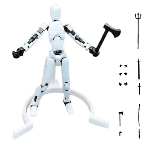 DASHIELL 3D-gedruckte Actionfigur, Roboter-Actionfigur,Mehrgelenkige bewegliche Roboter-Actionfigur | Tischdekoration, bewegliches Roboterspielzeug für Kinder, Jungen, Mädchen, Geburtstag, von DASHIELL