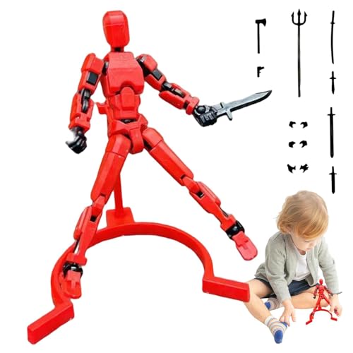 DASHIELL 3D-gedruckte Actionfigur, Roboter-Actionfigur | Desktop-Roboter mit Mehreren Gelenken, bewegliche Actionfigur - Tischdekoration, bewegliches Roboterspielzeug für Kinder, Jungen, Mädchen, von DASHIELL