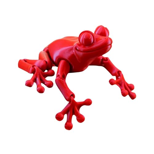 DASHIELL 3D-gedrucktes Spielzeug Frosch,3D-gedrucktes Spielzeug, Gelenkspielzeug mit beweglichen Gelenken, Drehbares Froschspielzeug, Schreibtischspielzeug für Kinder, Zappelfrosch 3D-gedruckt, von DASHIELL