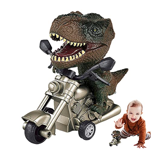DASHIELL Dinosaurier-Reiter-Spielzeug | Dinosaurier Reiten Motorrad | Tyrannosaurus Rex oder Triceratops Reibungsbetriebenes Motorradspiel Geschenke für Kinder Modell lustig von DASHIELL