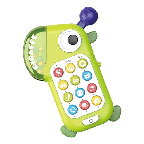 DASHIELL Kindertelefon, Kinder-Smartphone | Cartoon-Giraffe-Telefon für Kinder,Musiksimuliertes Früherziehungs-Mobiltelefon, Cartoon-Erleuchtungs-Lerngeschichtenmaschine für Kinder von DASHIELL
