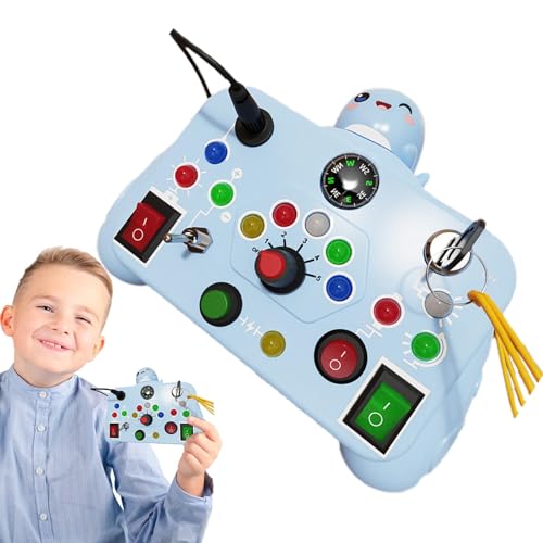 DASHIELL Kleinkind beschäftigt sensorisches Spielzeug,Montessori LED-Brett, Kleinkind Aktivitätsbrett Spielzeug, Vorschulspielzeug zur Schulung der Sinneswahrnehmung für Kinder im Alter von von DASHIELL