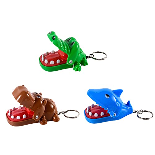 DASHIELL Krokodil-Spiel-Schlüsselanhänger, Klassisches Krokodil-Beißhandknebel-Spielzeug, Lustiges Alligator-Zähne-Spiel Für Kinder, Schlüsselanhänger-Spielzeug, Minikrokodilzähne Zahnarztspiel von DASHIELL