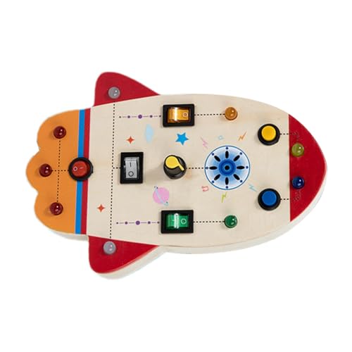 DASHIELL Montessori Sensory Board, Fidget Board | 8 LED-Lichtschalter Sensorplatine | Interaktives Reisespielzeug, sensorisches Spielzeug zur frühen Feinmotorikentwicklung von DASHIELL