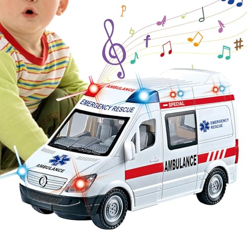 DASHIELL Rettungsauto-Spielzeug,Rettungsfahrzeug-Spielzeug | -Rettungs- und Baufahrzeuge mit Licht und Ton,Lernspielzeug für Kleinkinder im Alter von 3–8 Jahren, Geburtstagsgeschenke für Jungen von DASHIELL