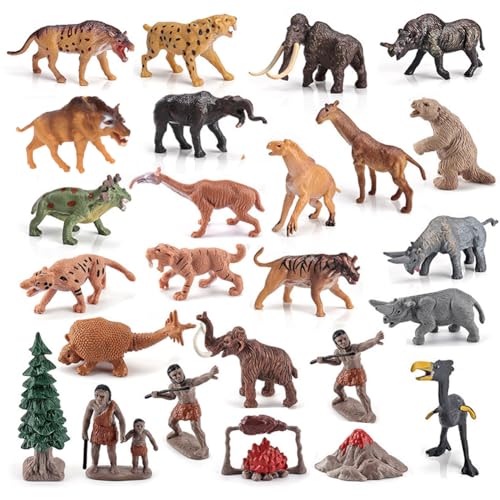 DASIAUTOEM Waldtiere Figuren, 24 Stück Tiere Spielzeug für Kinder Waldtiere Figuren Bauernhof Mini Waldtier Spielzeug Tiere Modell Pädagogisches Erkenntnis Lernspielzeug Tierfiguren Set von DASIAUTOEM