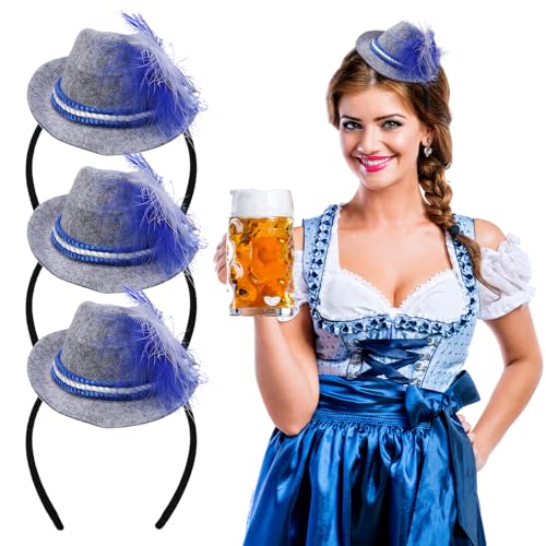 DATIFF 3 Stück Oktoberfest Seppelhut Haarreif Bayerische Tirolerhut Bayern Trachtenhut Kopfschmuck Bierfest Tiroler Hut Volksfest Seppl Hut für Damen Herren Oktoberfest Bierfest Party Accessoires DATIFF 3 Stück Oktoberfest Seppelhut Haarreif Bayerische Tirolerhut Bayern Trachtenhut Kopfschmuck Bierfest Tiroler Hut Volksfest Seppl Hut für Damen Herren Oktoberfest Bierfest Party Accessoires von DATIFF