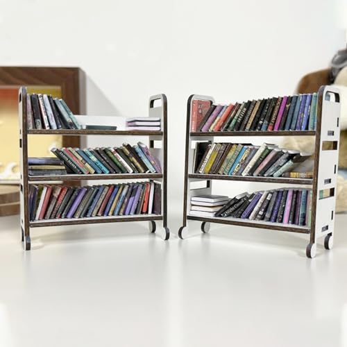 2 Stück kleines Angst-Bücherregal für Mini-Bücher, 1/12 Mini-Bücherregal-Dekoration zum Abschütteln Ihrer Angst, kreative Puppenhaus-Möbel, Buchliebhaber-Geschenk, Studiendekoration 2 Stück kleines Angst-Bücherregal für Mini-Bücher, 1/12 Mini-Bücherregal-Dekoration zum Abschütteln Ihrer Angst, kreative Puppenhaus-Möbel, Buchliebhaber-Geschenk, Studiendekoration von DAUCHVNY