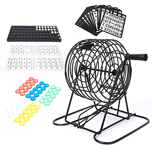 Bingo Spiel Set,Bingo-Spiel Lucky Ball, Bingo Zubehör Professionelles Bingo-Set, Traditionelles Bingo-Spiel-Set, Bar-Party-Lotterie-Maschine Gruppenunterhaltung, für große Gruppen und Familienspiele Bingo Spiel Set,Bingo-Spiel Lucky Ball, Bingo Zubehör Professionelles Bingo-Set, Traditionelles Bingo-Spiel-Set, Bar-Party-Lotterie-Maschine Gruppenunterhaltung, für große Gruppen und Familienspiele von DAUERHAFT