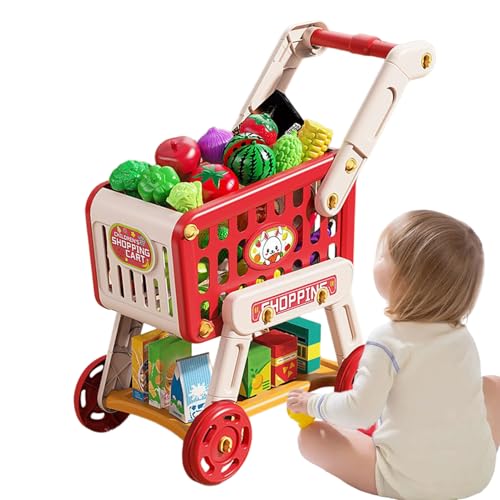 DAWCBVJQ Einkaufswagen Für Kinder - Rollenspiel Einkaufswagen Spielset,Lernspielzeug Mit Und Gemüse Für Kleinkinder Mädchen Familien Interaktive Spiele Rollenspiel DAWCBVJQ Einkaufswagen Für Kinder - Rollenspiel Einkaufswagen Spielset,Lernspielzeug Mit Und Gemüse Für Kleinkinder Mädchen Familien Interaktive Spiele Rollenspiel von DAWCBVJQ