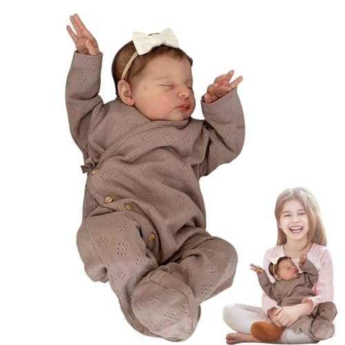 DAWCBVJQ Wiedergeborene Puppen | 19 Zoll schlafendes neugeborenes Puppenmädchen - Neugeborene Neugeborene Mädchenpuppe, realistisches neugeborenes wiedergeborenes Kleinkindspielzeug, handgefertigte DAWCBVJQ Wiedergeborene Puppen | 19 Zoll schlafendes neugeborenes Puppenmädchen - Neugeborene Neugeborene Mädchenpuppe, realistisches neugeborenes wiedergeborenes Kleinkindspielzeug, handgefertigte von DAWCBVJQ