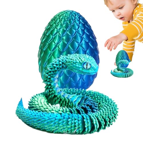 DAWCBVJQ -gedrucktes Drachenei mit Schlange im Inneren, niedliches Tier-Ei, 8 cm, Fliegender Drache mit flexiblem beweglichem Drachen, Kristall, Drachenei, beweglicher Drache, Überraschung, DAWCBVJQ -gedrucktes Drachenei mit Schlange im Inneren, niedliches Tier-Ei, 8 cm, Fliegender Drache mit flexiblem beweglichem Drachen, Kristall, Drachenei, beweglicher Drache, Überraschung, von DAWCBVJQ