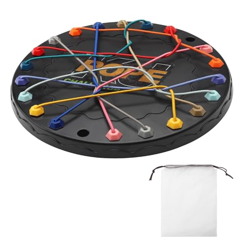 Brainy Knots Rope Untangling Tisch Strategie Brettspiel, Buntes Gedrehtes Seil Sortier Puzzlespiel, Logik Puzzle Brettspiel,Familienspiele Lustiges Reisespiel Für jungens Und Mädchen von DAWRIS