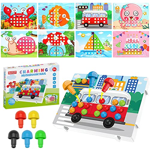 DAWRIS Mosaik Steckspiel für Kinder ab 2 3 4 5 Jahre, Mosaik Steckpiel für Kinder Kinderspiel zum Farbenlernen Montessori Spielzeug DAWRIS Mosaik Steckspiel für Kinder ab 2 3 4 5 Jahre, Mosaik Steckpiel für Kinder Kinderspiel zum Farbenlernen Montessori Spielzeug von DAWRIS