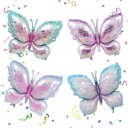 DAWRIS Schmetterling Folienballon, 40 Inch Schmetterling Luftballon, Blau Lila Schmetterlinge Ballon, Schmetterlinge Geburtstagsdeko Feen Deko für Mädchen Geburtstag Feste Hochzeit, Gartenparty DAWRIS Schmetterling Folienballon, 40 Inch Schmetterling Luftballon, Blau Lila Schmetterlinge Ballon, Schmetterlinge Geburtstagsdeko Feen Deko für Mädchen Geburtstag Feste Hochzeit, Gartenparty von DAWRIS