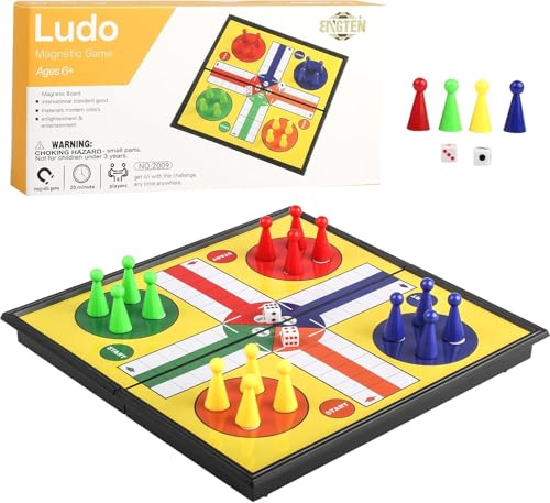 Ludo Magnetisches Faltbares Fliegendes Schach Magnetisches Ludo Reisespiel – Faltbares Fliegendes Schach Brettspiel für Kinder und Anfänger – Würfelspiel mit Figuren und tragbarem Aufbewahrungsbrett Ludo Magnetisches Faltbares Fliegendes Schach Magnetisches Ludo Reisespiel – Faltbares Fliegendes Schach Brettspiel für Kinder und Anfänger – Würfelspiel mit Figuren und tragbarem Aufbewahrungsbrett von DAWRIS