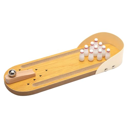 Tischbowling, Mini Desktop Bowling, Holz Desktop Mini Bowling Spiele Set, Mini Bowlingbahn mit 10 Pins, Geschicklichkeitsspiel, für Erwachsene im Büro, auf Partys oder als Spielzeug für Kinderzimmer Tischbowling, Mini Desktop Bowling, Holz Desktop Mini Bowling Spiele Set, Mini Bowlingbahn mit 10 Pins, Geschicklichkeitsspiel, für Erwachsene im Büro, auf Partys oder als Spielzeug für Kinderzimmer von DAWRIS