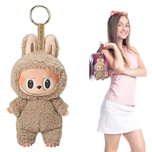DAYIsjz Labubu Plüsch Schlüsselanhänger Labubu Keychain Deko Anhänger Schultasche 17cm Plush Keychain Zeichentrickfiguren Labubu Puppe Für Jungen Und Mädchen Geschenk,Aprikose DAYIsjz Labubu Plüsch Schlüsselanhänger Labubu Keychain Deko Anhänger Schultasche 17cm Plush Keychain Zeichentrickfiguren Labubu Puppe Für Jungen Und Mädchen Geschenk,Aprikose von DAYIsjz