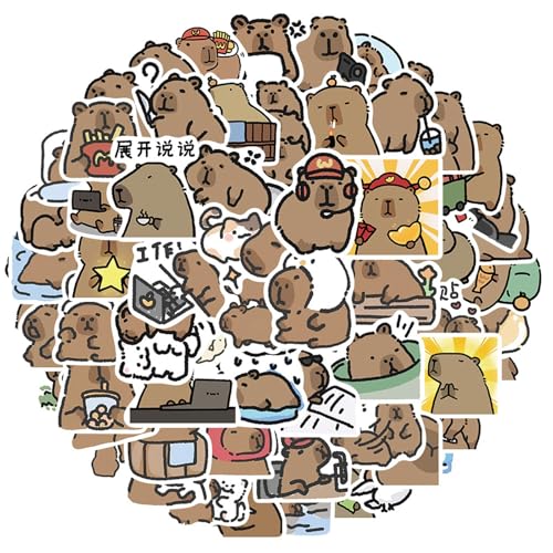 DAYLIGHE 62pcs Capybara Tieraufkleber Wasserwiderstand Aufkleber Aufkleber Für Phone Case Laptop Gitarren Dekorationszubehör DAYLIGHE 62pcs Capybara Tieraufkleber Wasserwiderstand Aufkleber Aufkleber Für Phone Case Laptop Gitarren Dekorationszubehör von DAYLIGHE