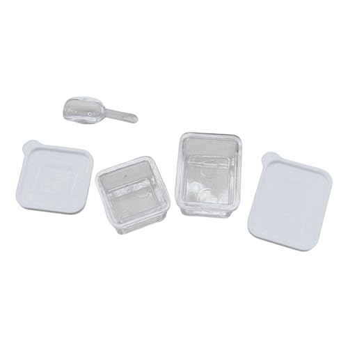 Tragbare Dollhouses Fashion Accessoire Food Storage Set Klare Kleine Lebensmittelboxen Für 1/12 Modelle Modelle Küche Vorräte von DAYLIGHE