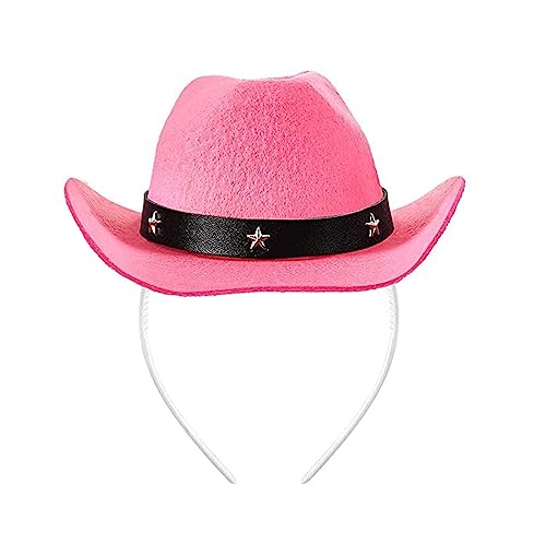 DAYnagh Cowboyhut Stirnband Westernstyle Cowgirl Haarband Cosplay Requisiten Kopfschmuck Festival Zubehör Cowboy Stirnband von DAYnagh