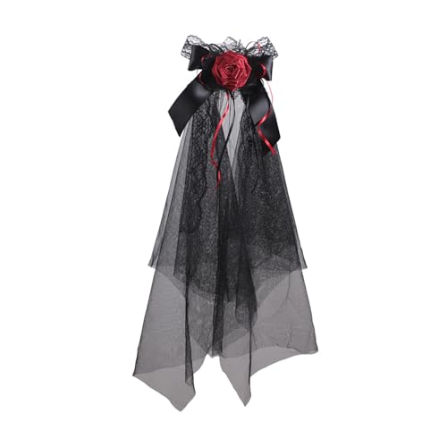 DAYnagh Halloween-Haarschmuck, verstellbarer schwarzer Schleier mit freundlichem Stoff, Haarschmuck, bequeme Kopfbedeckung für Cosplay, Event, leichte Stoffschleifen DAYnagh Halloween-Haarschmuck, verstellbarer schwarzer Schleier mit freundlichem Stoff, Haarschmuck, bequeme Kopfbedeckung für Cosplay, Event, leichte Stoffschleifen von DAYnagh