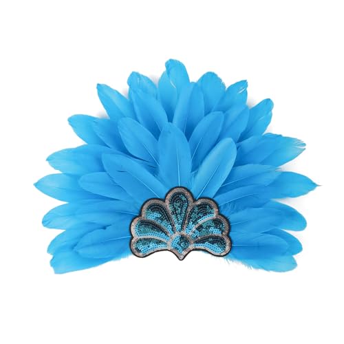 Feathered Headband For Dance Stage Play Costume Carnivals Eyecatching Studded Crystal Costume von DAYnagh
