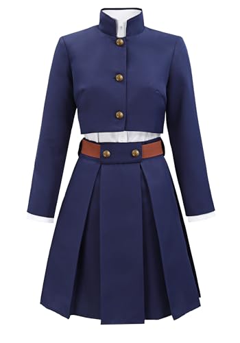 DAZCOS Anime-Cosplay-Kostüm für Damen, US-Größe, Uniform-Outfit mit Gürteltasche, Blau, L DAZCOS Anime-Cosplay-Kostüm für Damen, US-Größe, Uniform-Outfit mit Gürteltasche, Blau, L von DAZCOS