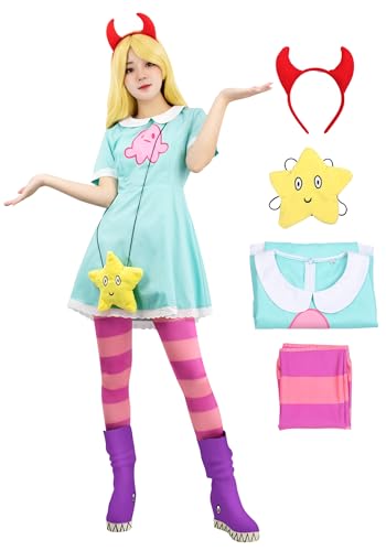 DAZCOS Damen Star Butterfly Cosplay Kostüm - Blau - X-Small DAZCOS Damen Star Butterfly Cosplay Kostüm - Blau - X-Small von DAZCOS
