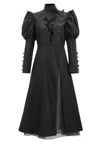 DAZCOS Magisches Hexenkostüm für Damen und Erwachsene, schwarzes Kleid, Uniform, Gothic-Anzug, Halloween-Party, Schwarz, M DAZCOS Magisches Hexenkostüm für Damen und Erwachsene, schwarzes Kleid, Uniform, Gothic-Anzug, Halloween-Party, Schwarz, M von DAZCOS